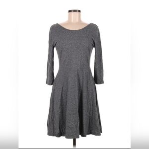 H&M Divided Dark Gray Skater Dress 3/4 sleeves